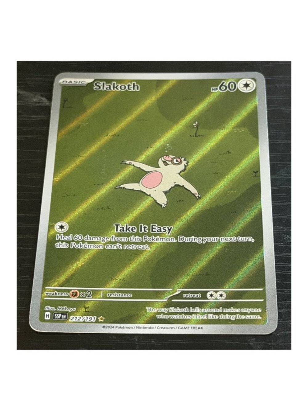 2024 Pokemon Slakoth 212/191 Illustration Rare Holo English Raw NM